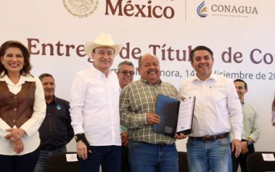 Gobiernos de Claudia Sheinbaum y Alfonso Durazo fortalecen al campo sonorense con títulos de concesión de agua